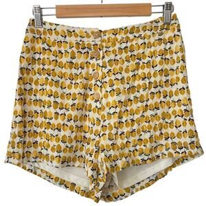 NWT Alya Francesca's Lemon Print High Waist Mini Lightweight Shorts • Size M 🗣